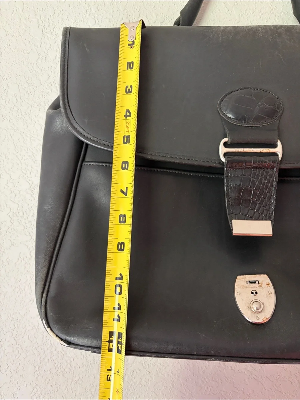 Martin Dingman Black Leather/Alligator Briefcase